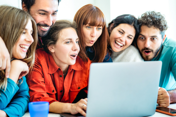 People watching at content at workplace skills genz is showing them